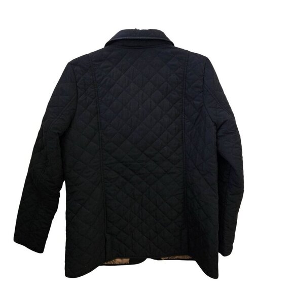 J. Jill Black Quilted Snap Closure Snap Pocket Lightweight Jacket Size M - Picture 3 of 6